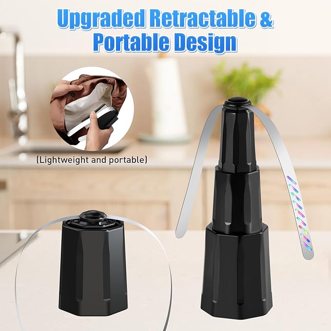 Fly Fans for Tables, Bug Fans with Holographic Blades, Battery Operated Fly Repellent Fan, Keep Flies Away from Picnic, BBQ, Restaurant, Party, Indoor and Outdoor, 4 Pack