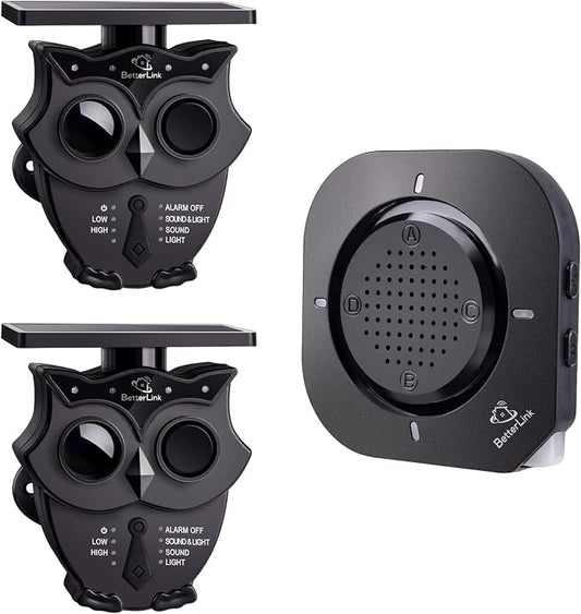 1/2 Mile Long Range Solar Wireless Driveway Alarm System IP65 Weatherproof Outdoor Motion Detectors&Sensor 120dB Siren Sound Light Security Alert System Monitor&Protect Outdoor/Indoor Property(1R2S)