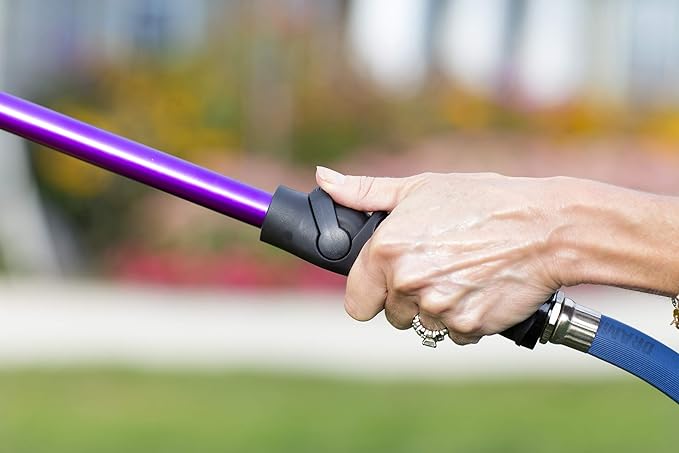 Dramm RainSelect Rain Wand – 30 Inch Aluminum Watering Wand with 9-Pattern Adjustable Spray Head & One Touch Thumb Control Valve – Garden Hose Wand for Flowers, Plants & Hanging Baskets – Green