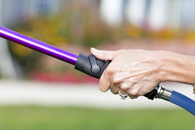 Dramm RainSelect Rain Wand – 16 Inch Aluminum Watering Wand with 9-Pattern Adjustable Spray Head & One Touch Thumb Control Valve – Garden Hose Wand for Containers, Raised Beds & Hanging Baskets – Red