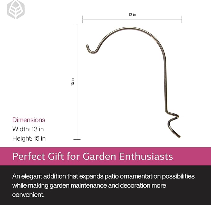 Yard Butler Yard Tree Gravity Hook, IYT-HOOK8 Garden Accessory for Outdoor Hanging - Steel Construction - Easy Installation - Functional & Decorative