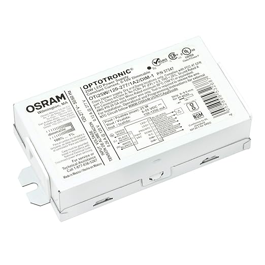 OSRAM 57347-25 watt 120/277 Volt Dimmable LED Driver (OTI25W/120-277/1A2 DIM-1)