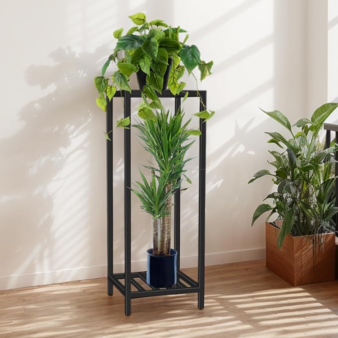 Plant Stand Indoor Outdoor, Heavy Duty Iron Pedestal Stands Metal Plant Stand for Indoor Outdoor, 30''H Tall Sturdy Planter Stand Display Plant Shelf for Patio, Living Room
