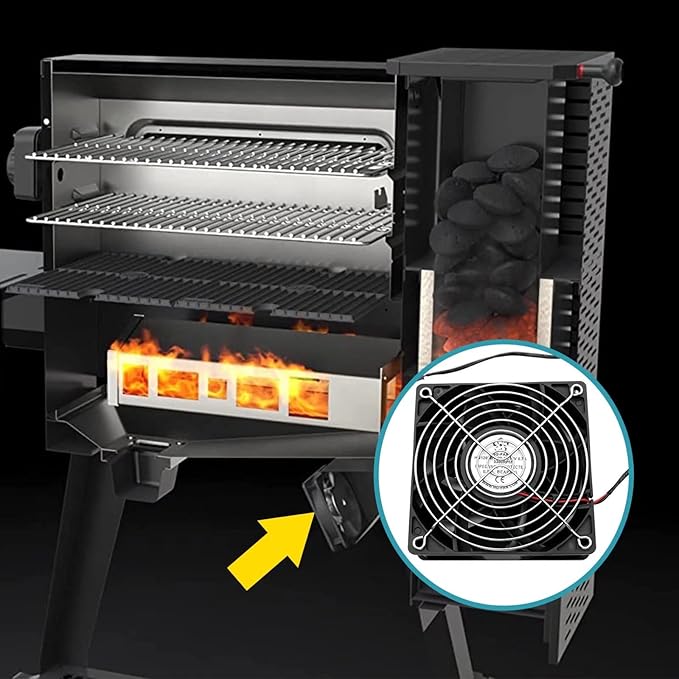 Replacement Fan Kit Compatible with Masterbuilt Gravity Series 560/800/1050 Digital Charcoal Grill + Smoker, Replace Part Accessories 9904190040 for Masterbuilt MB20041020, MB20040221, MB20041220