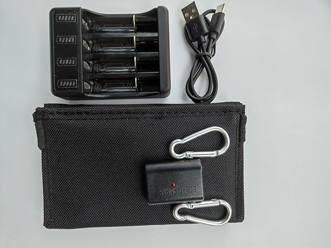 Solar Charger with 6 Watt Portable Solar Panel for 1.2V AA & AAA Ni-MH Ni-CD Rechargeable BatteriesWith 6 Watt Solar Panel and 4-Bay USB AA & AAA Charger