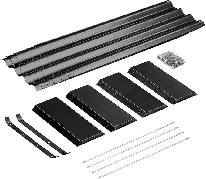 Land Guard 3 Pack 8×4×1ft Galvanized Metal Raised Garden Bed, Metal Planter Kit Box Outdoor for Deep-Rooted Vegetables, Flowers, Green and Herbs, Gray