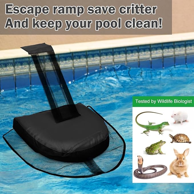 2 Pack Animal Saving Escape Ramp for Swimming Pool, Pool Critter Escape Ramp, Floating Rescues Frog Saver for Swimming Pool Critter Escape Ramp