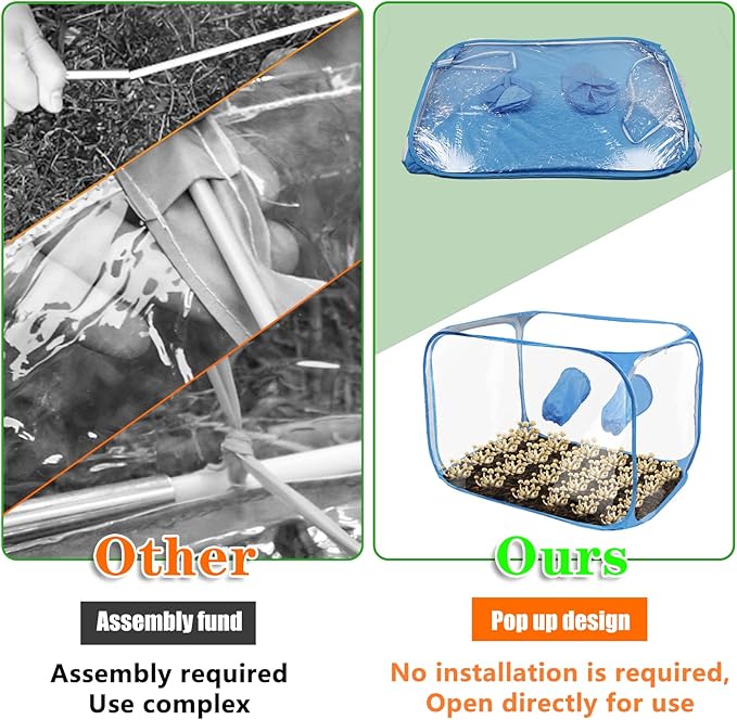 Magoog Still Air Box, Mushroom Grow Box, Still Air Box for Mushroom Lovers, Mushroom Grow Tent, Mycology Fume Hood Propagation Stations, 35.5x23.5x23.5’, Grow Mushroom at Home