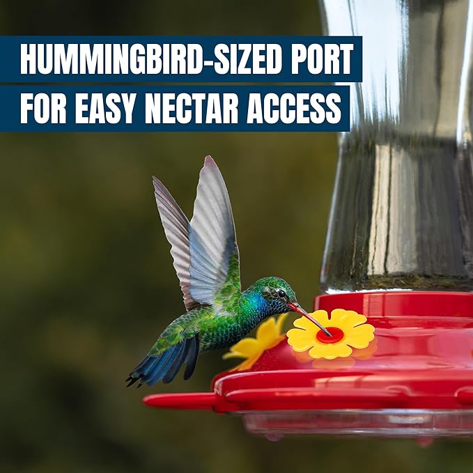 MEKKAPRO Humming Bird Feeder Replacement Flowers, 18 Flowers Replacement Set with 2 Cleaning Brushes, Hummingbird Feeder Replacement Parts (9 Red and 9 Yellow)