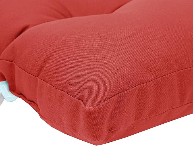 QILLOWAY Outdoor High Back Chair Cushion for Adirondack, All Weather Rocking Chair Cushions Thick Padded Replacement for Patio Furniture Set of 4,Red