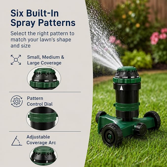 3-Pack Orbit H2O-6 Gear Driven Sprinkler with Wheels 58572N (3 Total Sprinklers)