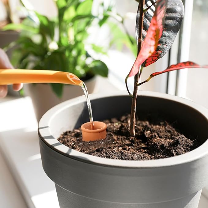 4pcs 3.1in Plant Self Watering Globes Ollas Watering Pots Drip Irrigiation Olla System Terra Cotta Clay Irrigation Pots Terracotta Self Watering