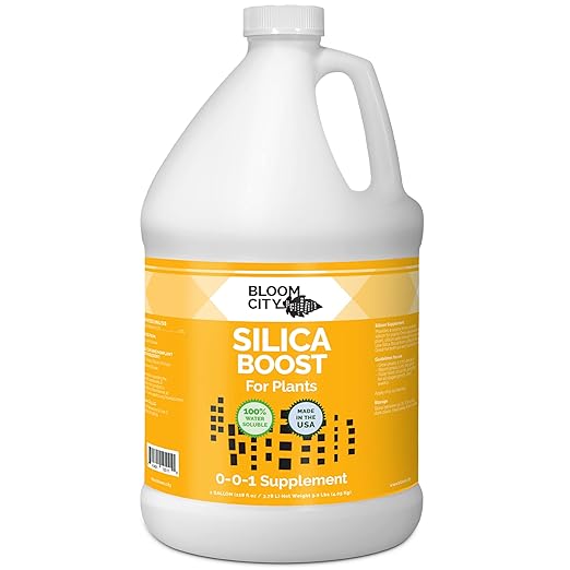 Bloom City Liquid Silica Boost Fertilizer and Supplement, Gallon (128 oz) Concentrated Makes 750 Gallons