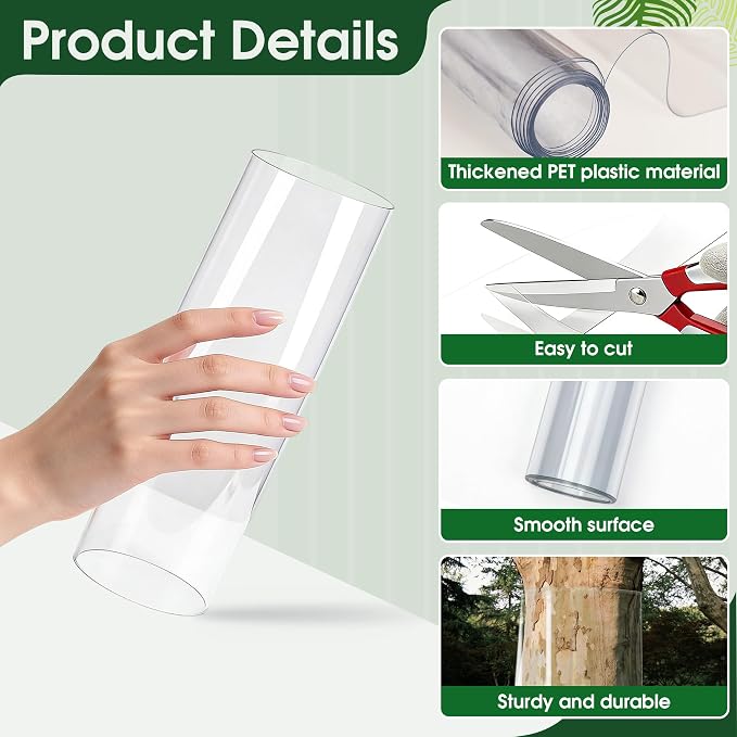 157" x 15.7" Iguana Tree Wrap Tree Trunk Protector Guard for Iguana Prevention Anti-Reptiles Climbing Barrier for Trees with PET Tape Reusable Tree-Safe Guard