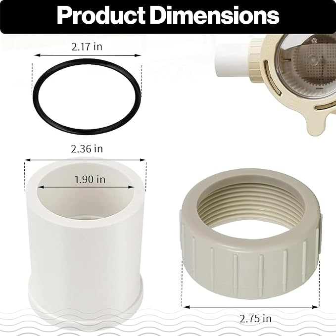 Swimables Union Replacement Kit Compatible with Pentair SuperFlo & SuperFlo VS Pool and Spa Pump 350157 - Replacement for Pentair 350157 - Made in USA