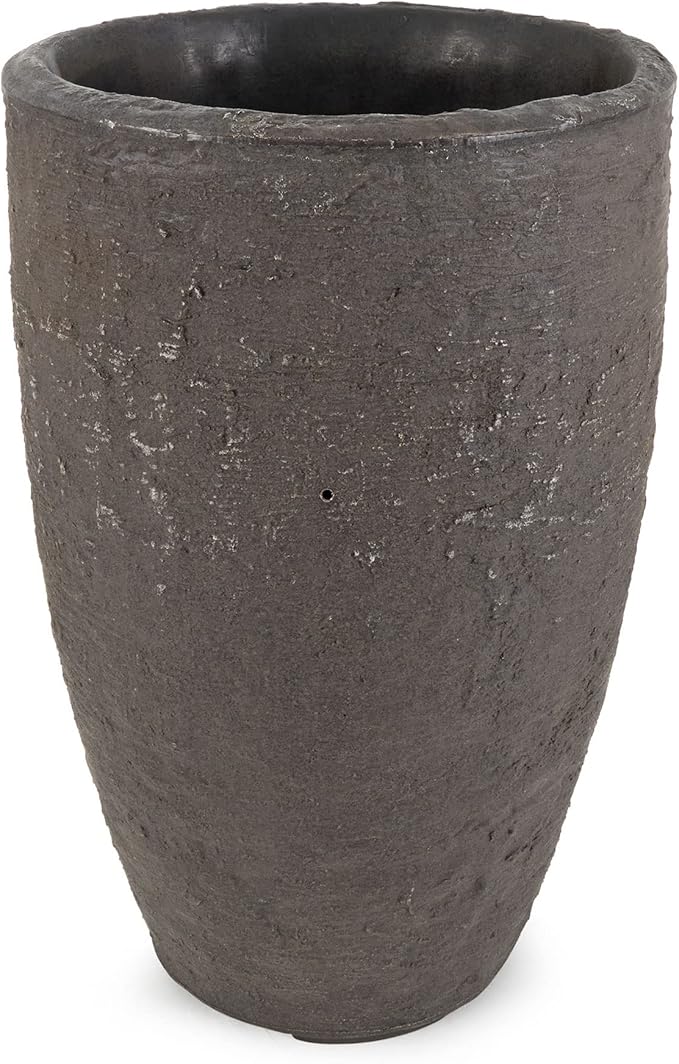 Algreen Products Athena Self-Watering Planter, Small, 12.6" DIA x 20.5" H, Brownstone