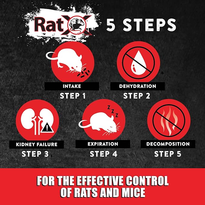 EcoClear Products 620102, RatX All-Natural Non-Toxic Humane Rat and Mouse Killer Pellets, 3 lb. Bag
