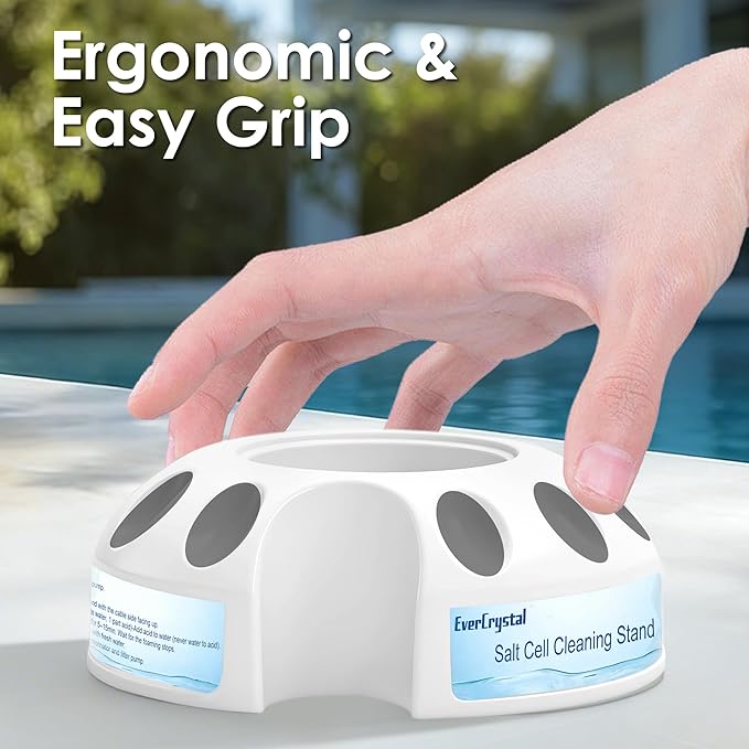 Salt Cell Cleaner, Fits for Hayward Salt Cell Cleaning Stand, Leak-Resistant Cleaner Stand with Built-in O-Ring, Easy Pool Salt Cell Maintenance Tool