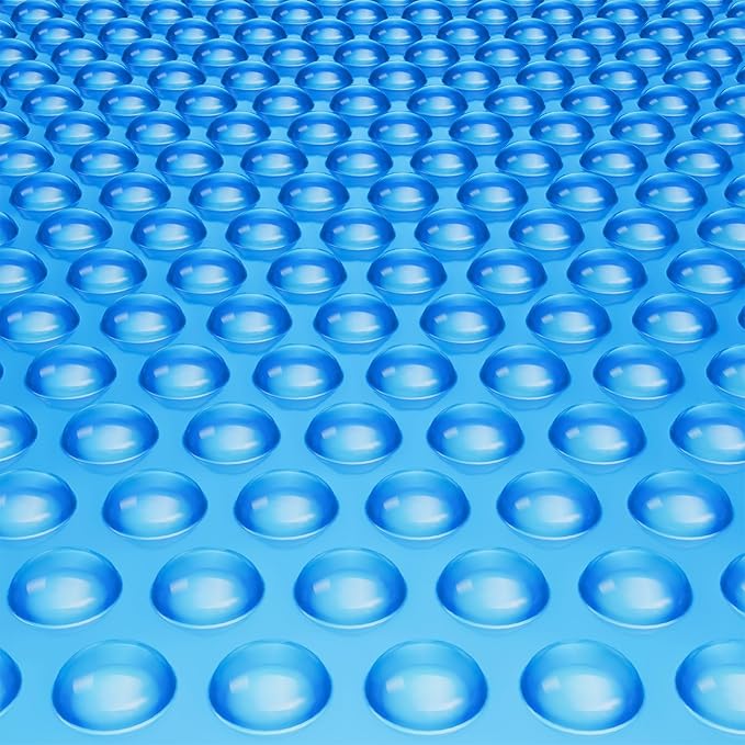 VEVOR Solar Pool Cover, 28 x 14 ft Rectangle Solar Cover 12 mil for Pools, Inground Above Ground Swimming Pool Solar Blanket with Bubble, Heat Retaining Solar Covers Blue