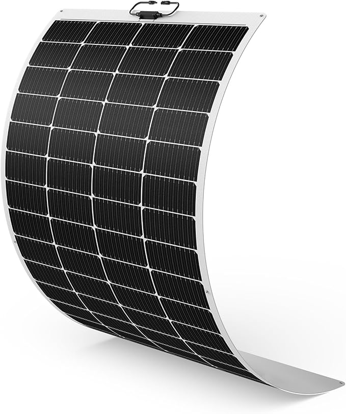200W 12V Flexible Solar Panel, 11BB Ultra-Thin ETFE Monocrystalline Charger for RV Motorhome, Boat Sailboat, Solar Generator, Powering Car Fridge & Freezer