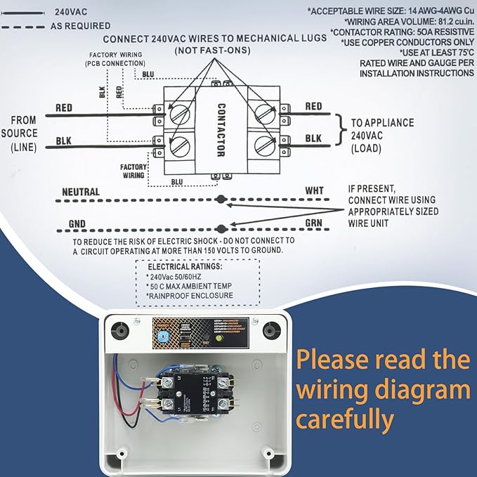 50 Amp Load Manager Compatible with Generac 7000, Smart Management Module with 8-Zone Control, Lock-Feature, Real-Time LED Monitoring and Wire-Free Technology