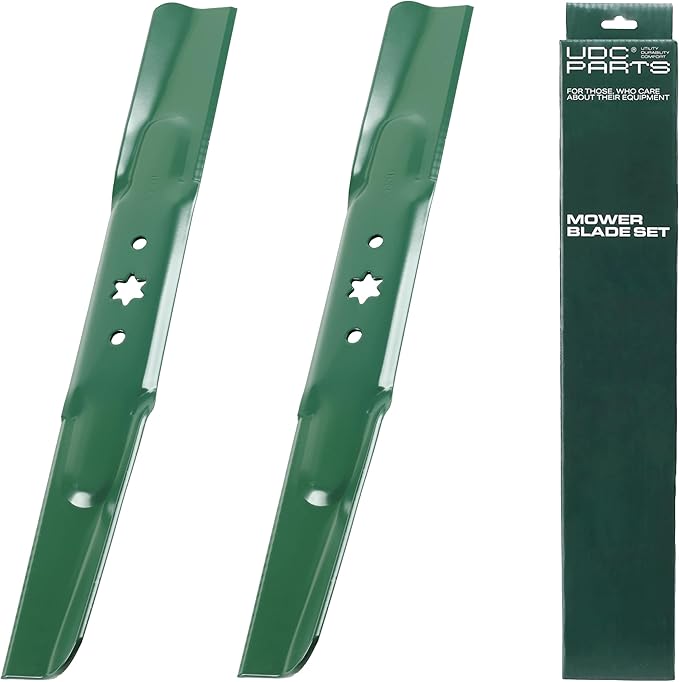 UDC Parts 942-04308 942-04308A Mower Blades Replacement for Cub Cadet 42 inch XT1 LT42 Craftsman T110 Troy Bilt Pony LTX1040 942-04308-X 942-04312 with 6 Point Star Hole/High Lift Mulching 2 Pack