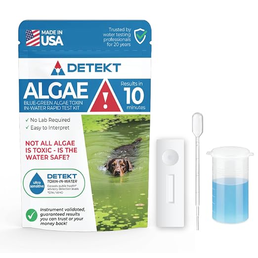 #1 Blue-Green Algae Toxin Test Kit for Ponds, Lakes & Water Safety By Detekt – Test On-Site with 10-Minute Results – No Lab Required – Made in USA