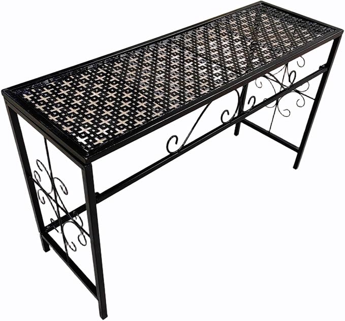 2 Tier Metal Plant Stand, Ladder Flower Pot Holder Plant Stands, Stackable Heavy Duty Tall Plant Shelf Flower Pot Holder for Patio Garden Corner Balcony Living Room (1 Tier H17.7 In-Black)