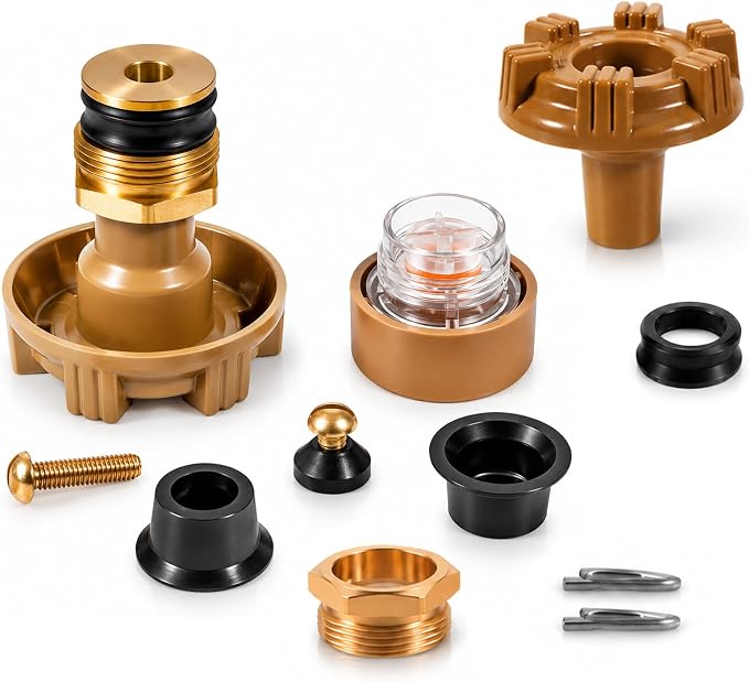 for Woodford Frost Free Faucet Repair Kit Combo 22 PCS Complete Set, RK-ADJ-PRV Adjustable Rod & RK-17MH Model 17 Valve Parts, Compatible with 14 16 17 19 22 V22, Fix Leaks & Freeze Damage