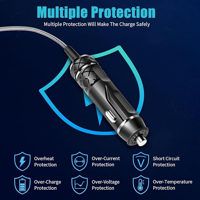 TAIFU 12V/24V XT60 Car Charger Cable for Anker SOLIX C200/C300/C800/C800 Plus/C1000/F1200 /F1500/F2000/F2600/F3800, Westinghouse iGen1000s Portable Power Station,ALLPOWERS R600/S2000 Solar Generator