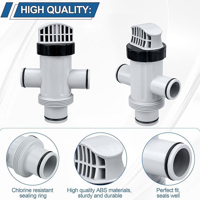 Pool Hose Plunger Valve for Intex Above Ground Pool and Pool Pump, Above Ground Swimming Pool Accessories 11872 Dual Split Hose Plunger Valve Replacement Parts for Intex Filter Circulation System