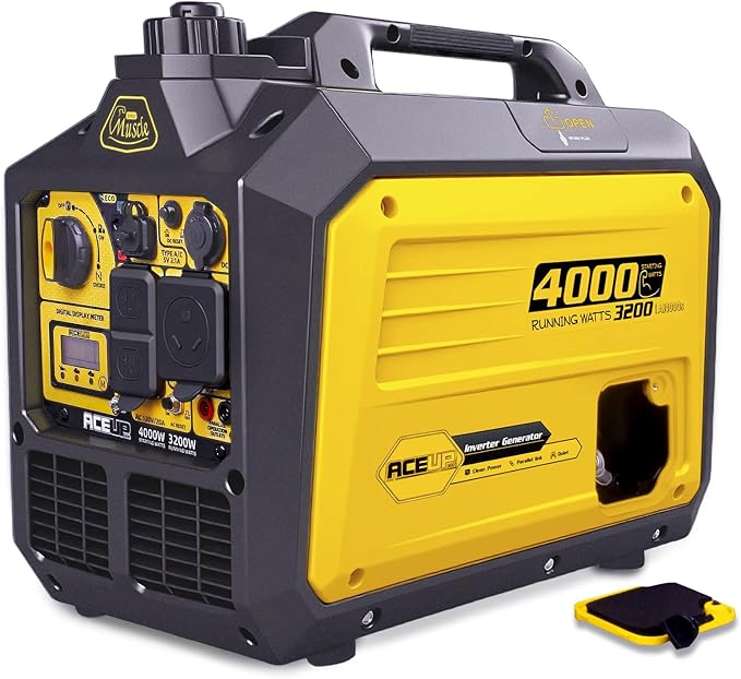 Aceup Energy 4000 Watt Inverter Generator Portable 149cc, Gas Powered Generator Quiet for Home, RV-Ready, EPA Compliant