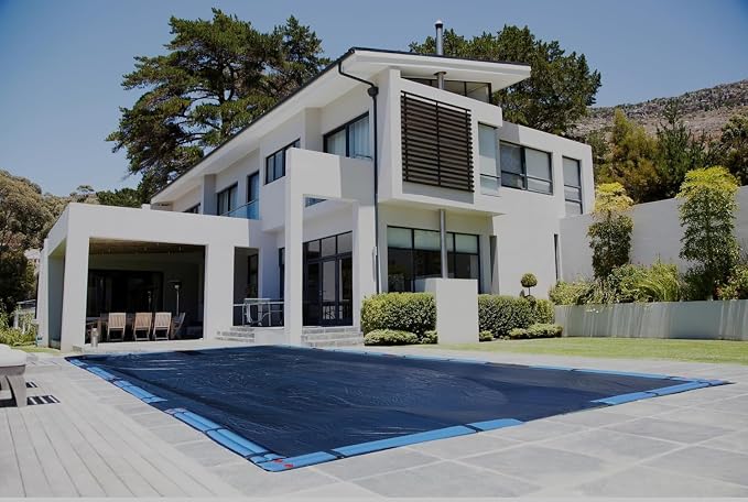 Winter Block Rectangle Inground Pool Winter Cover, Fits 14’ x 28’ Pool, Superior Strength & Durability, Treated for UV Protection, Cold Resistant, Navy