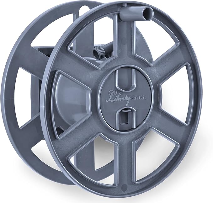 Liberty Garden Products Basics 510 Wall Mount Hose Reel, Gray Side Reel