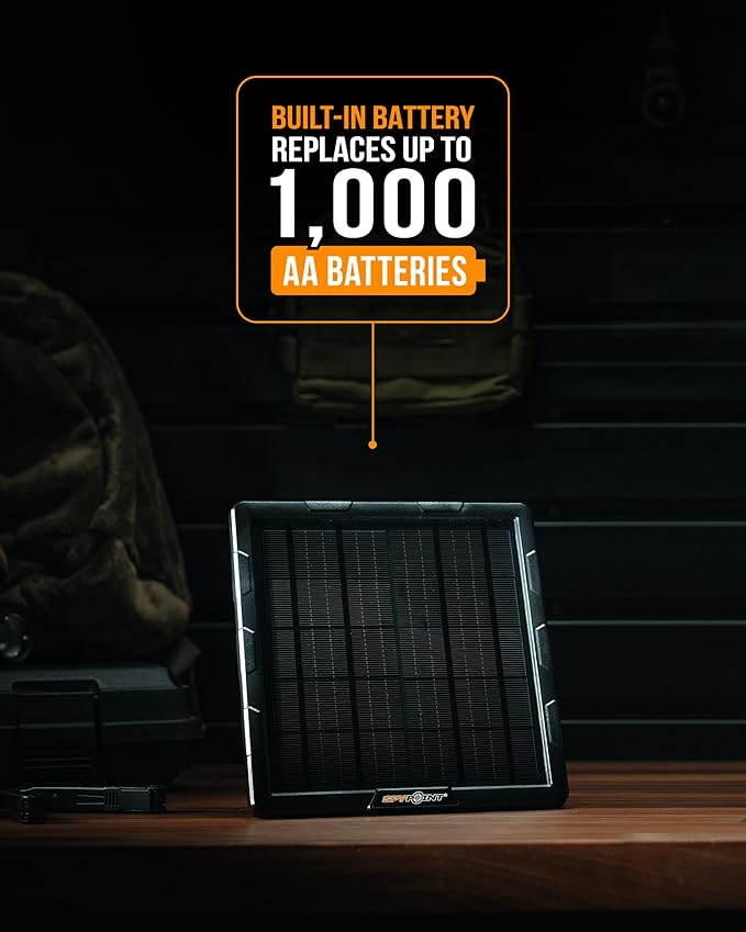 SPYPOINT Solar Panel for Trail Camera with Internal Battery for Outdoor Trail Camera Solar Panel (SPLB-10)