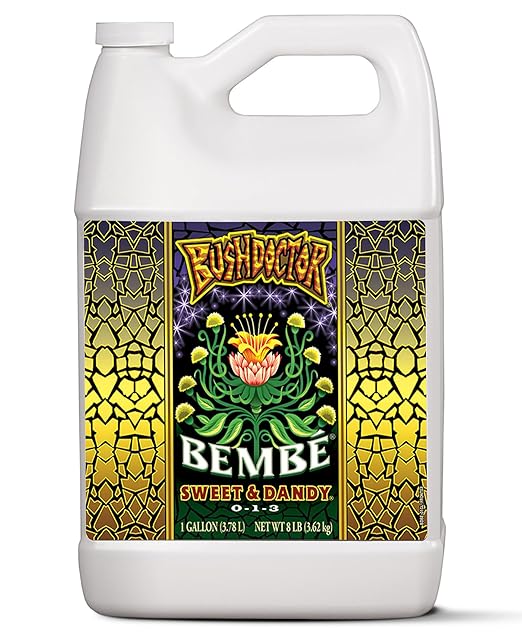 FoxFarm Bush Doctor Bembé Sweet & Dandy Liquid Plant Fertilizer - Complex Nutrient Blend - 0-1-3 PK Fertilizer for In-Ground & Hydroponic Gardens - 1 Gallon
