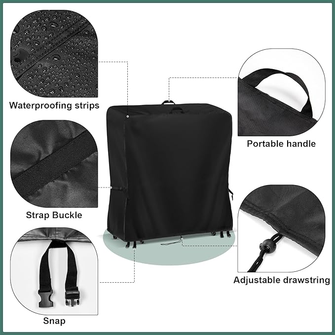 Kingling Outdoor TV Cover 75 Inch Weatherproof for 85 Inch TV, Waterproof Outdoor TV Stand Covers For Mobile TV Carts With Floor Stand Base, TV Screen Protection Covers For Outside- 75”L x 14”W x 55”H(Cover Only)