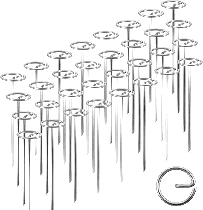 240 Pack 6-inch, Landscape Staples, Fabric Pins, Weed Barrier Stakes, Circle Top Galvanized Steel Spikes for Securing Outdoor Tent, Ground Sheets, Fleece, Edging, Lawn Turf, Decorations