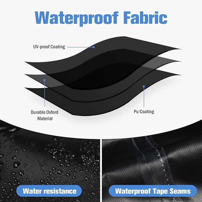 Custom Patio Furniture Cover Round, Outdoor Round Table Cover Waterproof, Patio Furniture Covers for All Weather Resistant