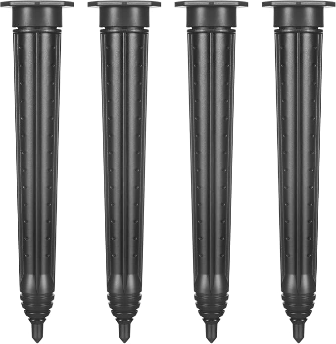 Briwooody 4 Pack Garden Plant Watering Stake Large UV-Protected ABS Plastic Deep Root Irrigation Spike for Trees, Shrubs, Bushes, Shrubs, Flowers, Fruits, Vegetables, Potted Plants (14 Inch)