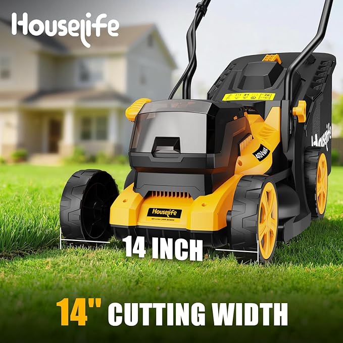 3-Piece Cordless Lawn Care Bundle Compatible with DEWALT 20V MAX Battery: 14" 40V(2x20V) Foldable Lawn Mower, 16" Brushless String Trimmer & 600 CFM Leaf Blower, Tool Only