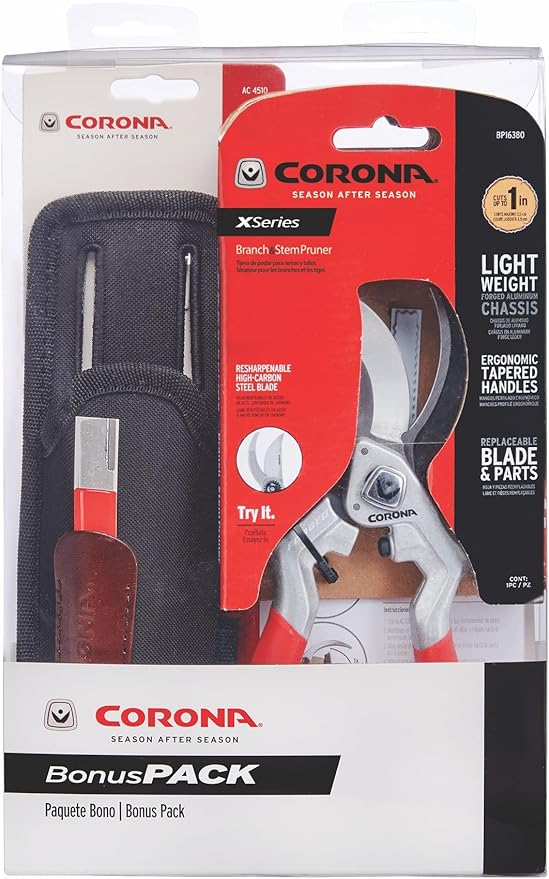 Corona Tools XSeries Pruner Kit With Universal Tool Pouch and Sharpening Tool