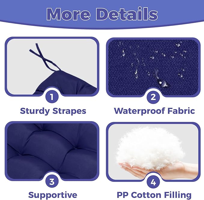 Waterproof Bench Cushion for Outdoor Indoor Green 51x 20in Non Slip Outdoor Bench Seat Cushion for Patio Furniture Graden Swing Chair