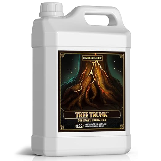 Humboldts Secret Tree Trunk | Potassium Silicate Additive | Liquid Fertilizer for Thicker Stalks, Stress Resistance & Branch Development | Indoor & Outdoor Plant Food, Hydroponic Nutrients, 2.5 Gallon