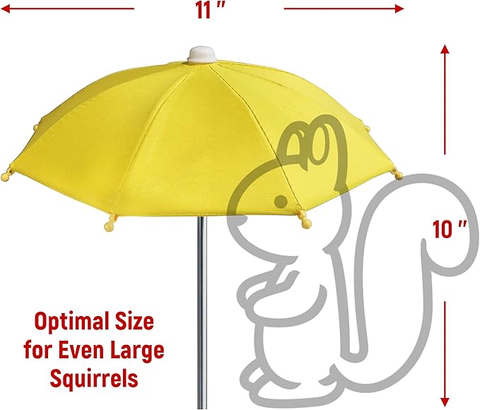 Replacement Mini Umbrella for COZYNUT Squirrel Feeder Picnic Table (Yellow)
