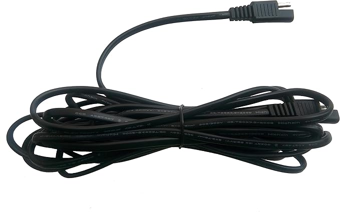 Sunway Solar 16FT Battery Charger Extension Cable SAE Connectors with Ring Terminal and Bare Strip Wire Adapter Quick Connect for 12V Battery Trickle Charger and Maintainer,and 12 Volt Solar Panel