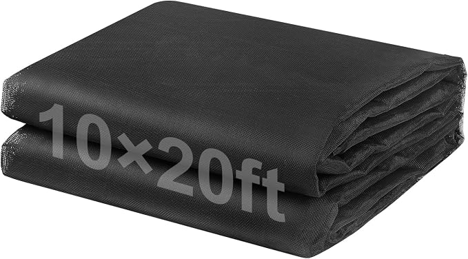 10x20ft PP Nanocomposite Garden Netting - Keep Bugs Out, Mosquito Net for Patio, Bird Barrier Mesh Screen for Balconies Outdoor Plants Vegetables Raised Beds, 33% Shade Rating