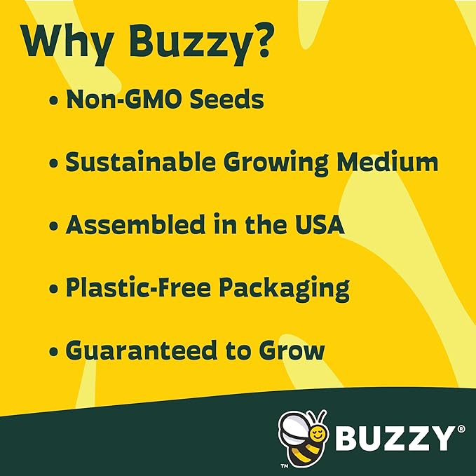 BUZZY Seeds Love Pails Grow Kit, 2-Pack – Valentine’s Day Mini Garden Gift with Colorful Pails, Mini Rose & Lavender Seeds, Growing Medium Included, Indoor Starter Seed Kit