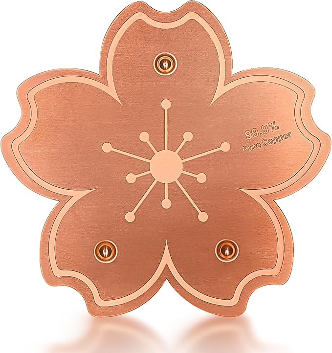 Bird Bath Copper Disk, 99.9% Pure Copper Cleaner Disc Plate 0.6mm Reinforced for Outside Physical Safe Water Purification Bird Bowls Birdbaths Solar Maintenance All-Season