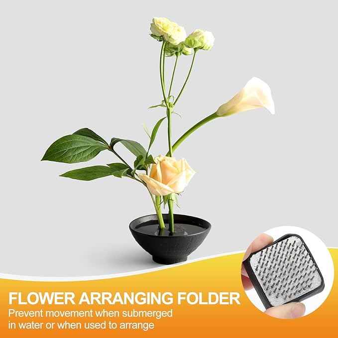 PATIKIL 1.5"x1.5" Flower Frog, Brass Flower Arrangement Holder Square Floral Pin Frogs Ikebana Arranger Tool for Vase Supplies Home Office DIY Craft, Silver